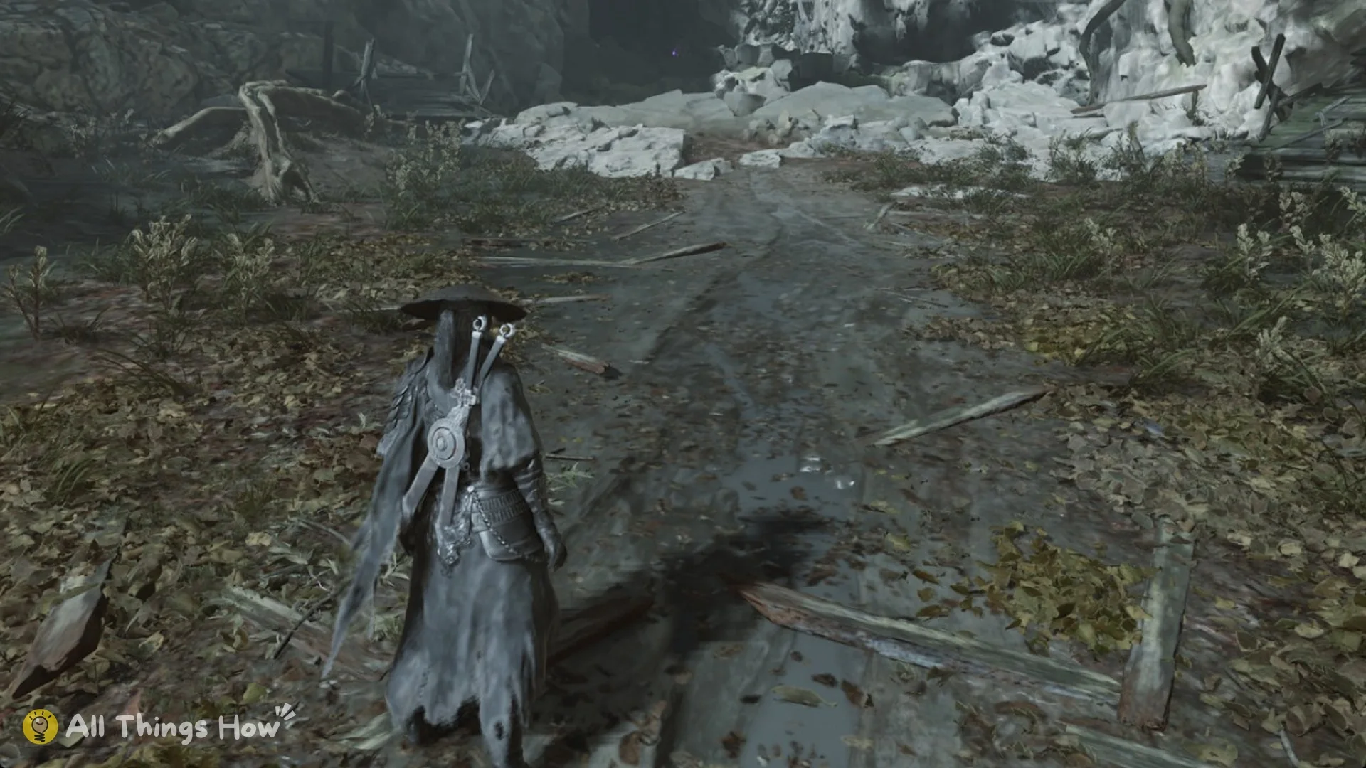 Soul on the road climbing from the stone lamp below the Parting Mists bell, Phantom Blade Zero
