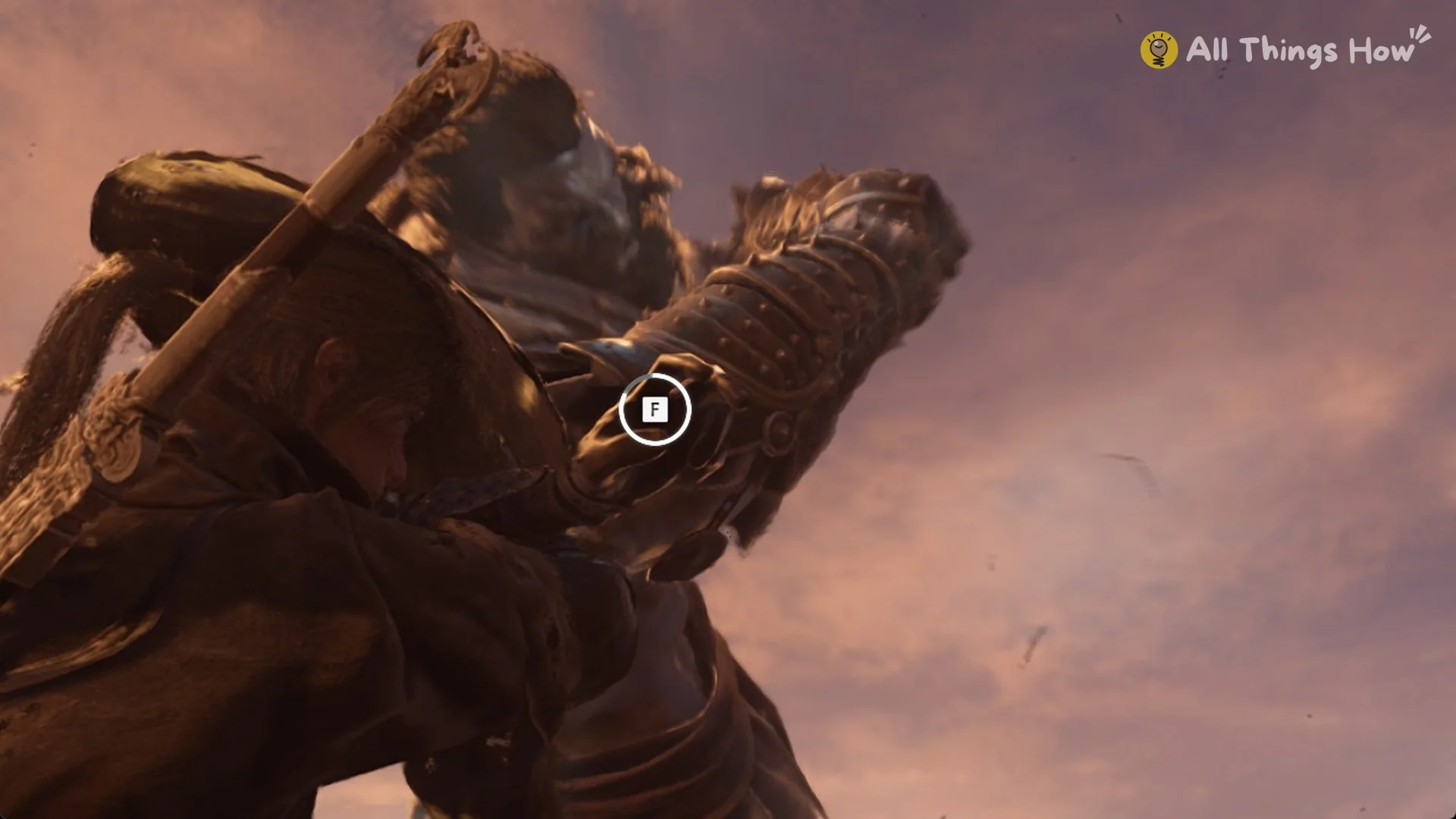 The prompt during Iron Fiend's grapple in the Iron Jade Strike, Phantom Blade Zero