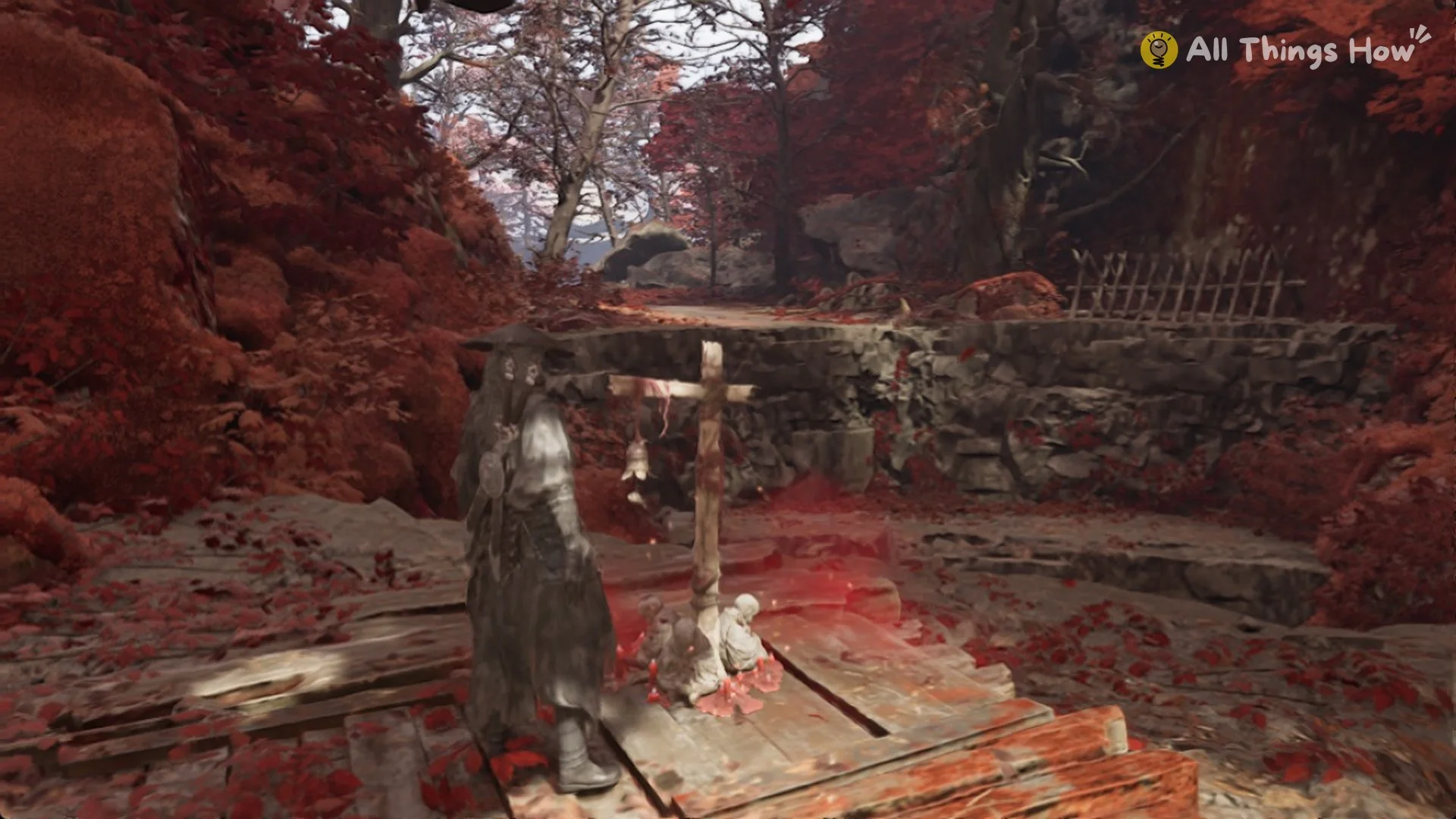 The stone-walled pit with sharpened stakes east of the Outlaw Trap bell in Phantom Blade Zero