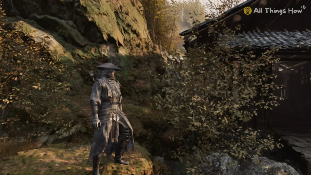 Soul beside a wooden shed and rocks, Phantom Blade Zero
