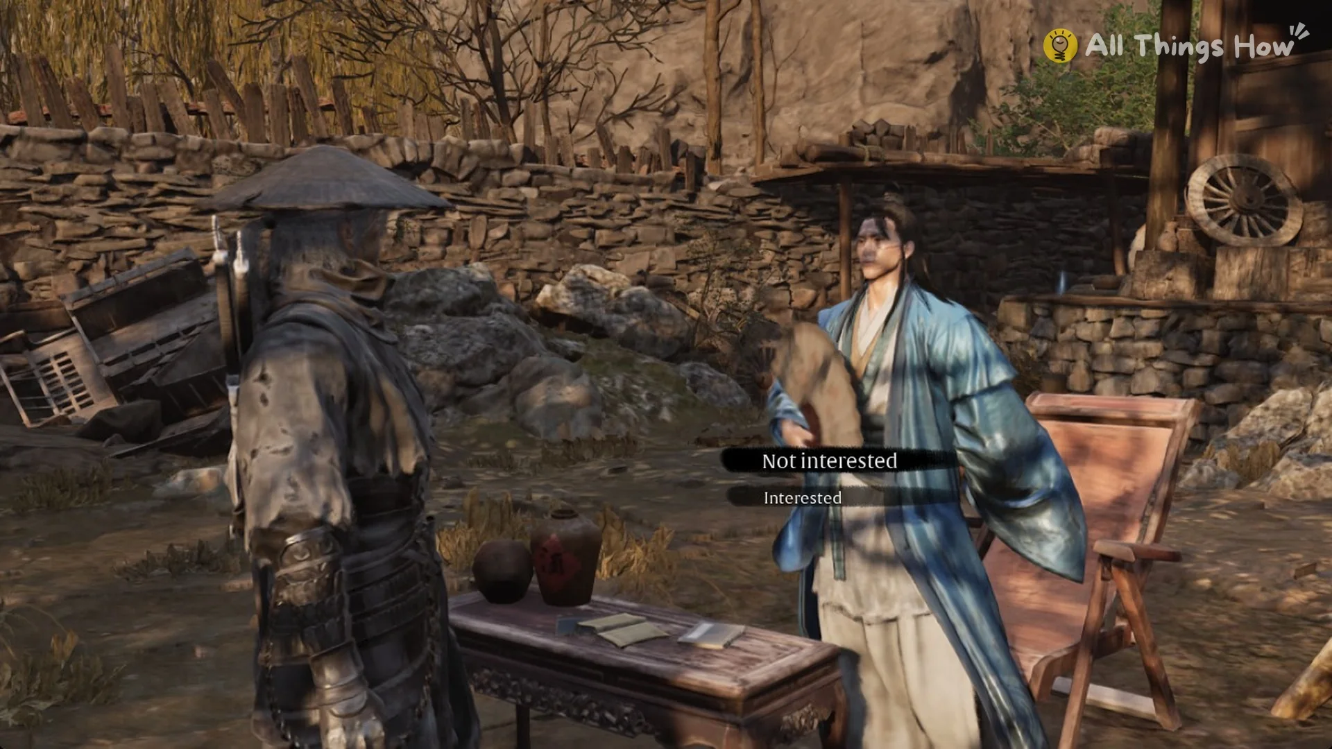 Lan Shaodi's business proposition with the choices Not interested and Interested, Phantom Blade Zero