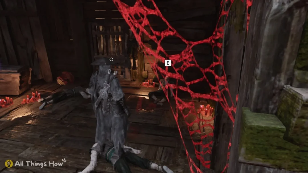 Red threads over the barred gate beside the Wounded Thief, Phantom Blade Zero