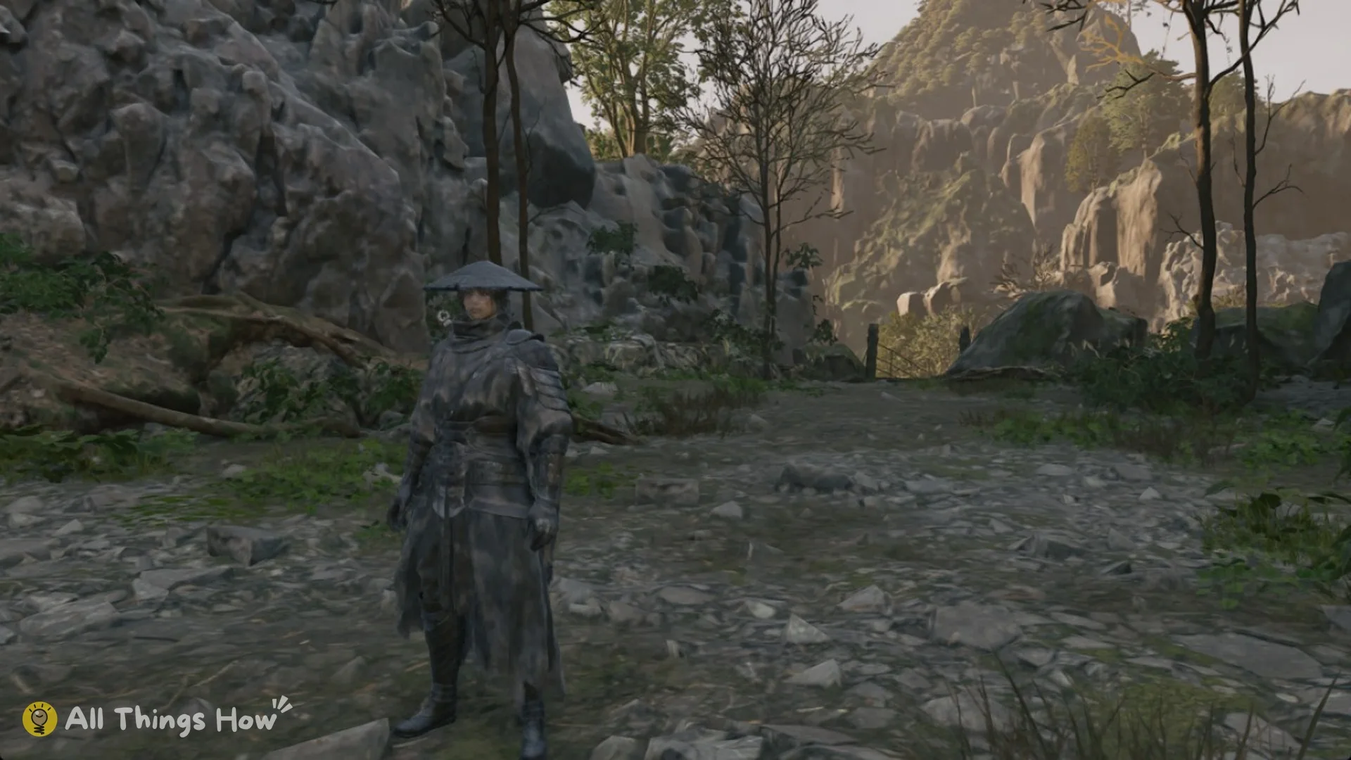 Soul in a rocky valley with cliffs behind, Phantom Blade Zero