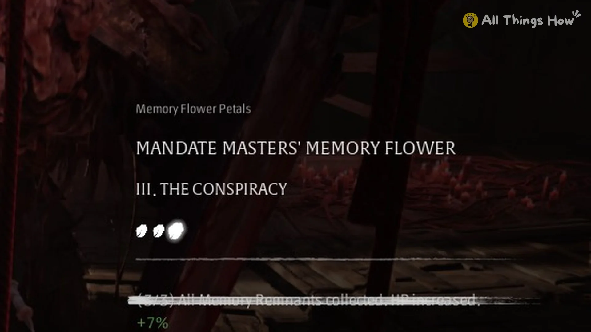 Mandate Masters' Memory Flower petal III, The Conspiracy, 3 of 3, Phantom Blade Zero