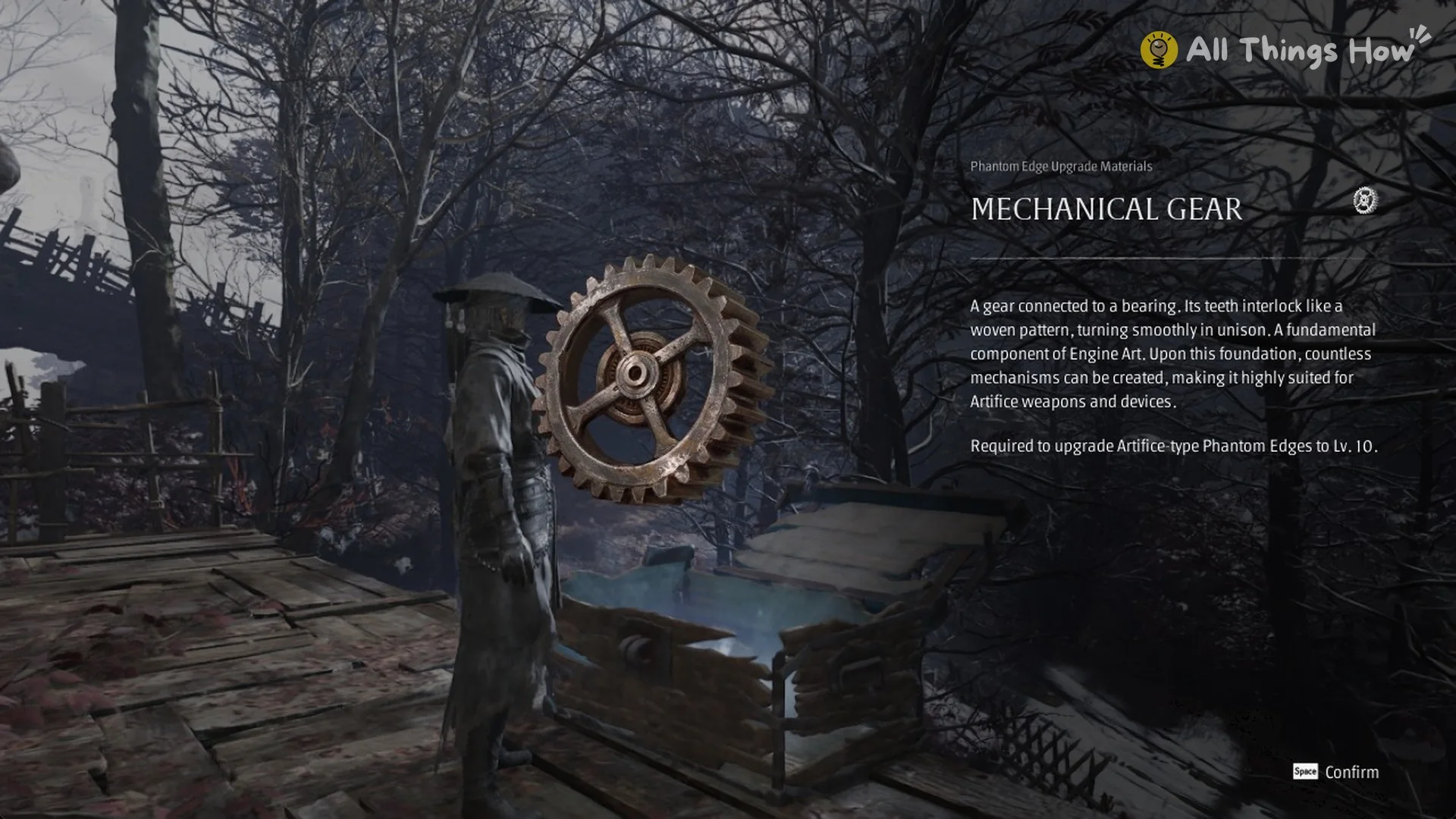 Mechanical Gear item card, required to upgrade Artifice-type Phantom Edges to Lv. 10 in Phantom Blade Zero