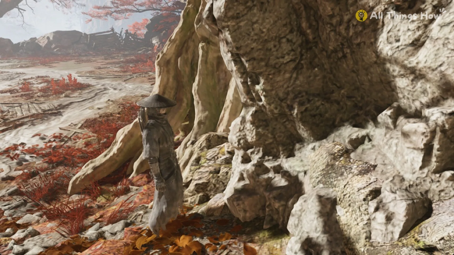 Soul at the roots of the big pale tree beside the second ladder below Mirrorwood Entrance, Phantom Blade Zero