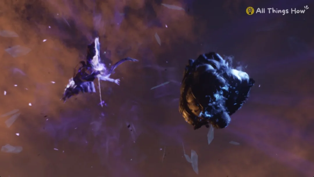 Jade Dancer and Iron Fiend arriving in a burst of violet light, Phantom Blade Zero