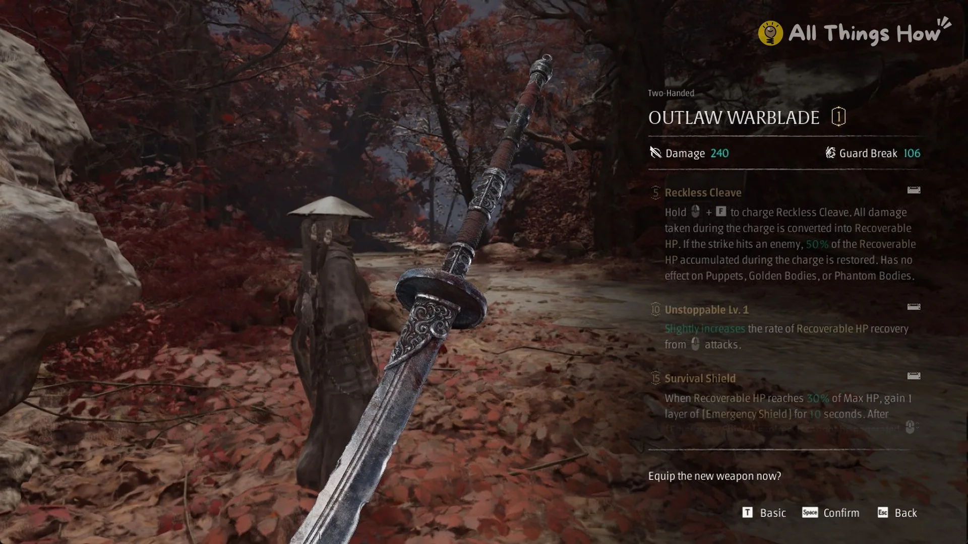 Outlaw Warblade advanced skills Reckless Cleave, Unstoppable and Survival Shield in Phantom Blade Zero