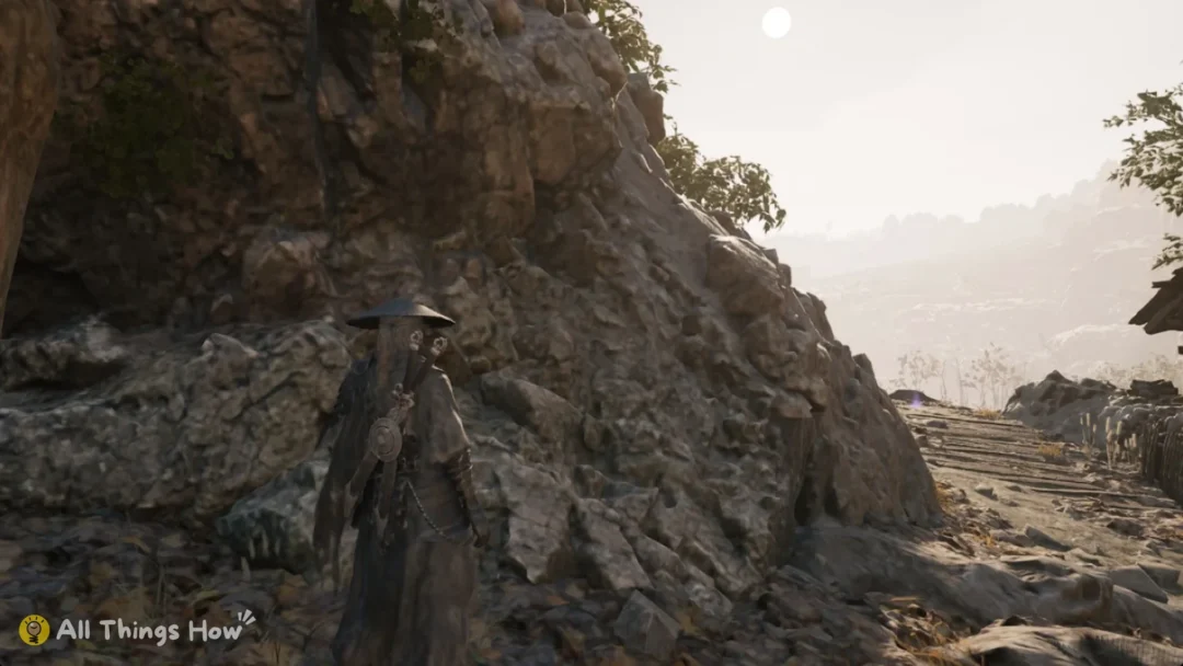 Soul on a rocky mountain path above a misty valley in Phantom Blade Zero