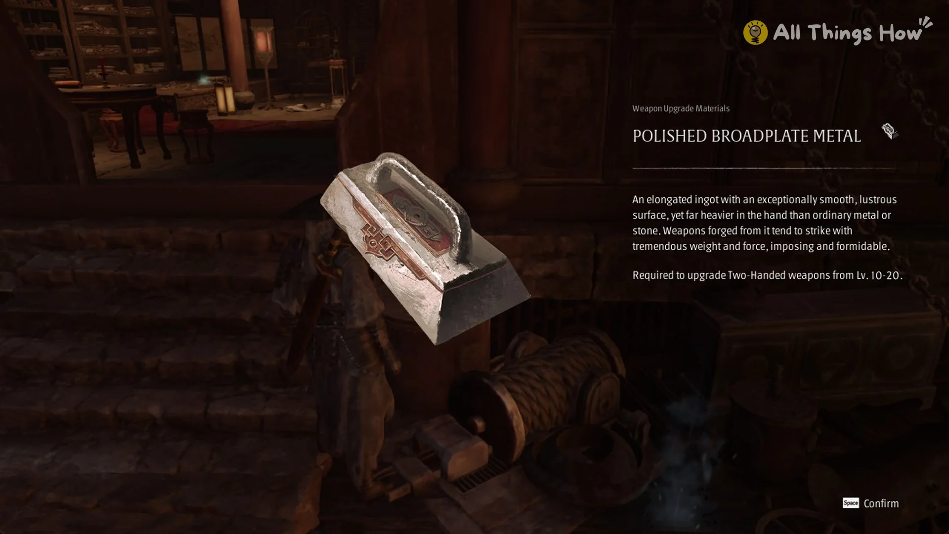 The Polished Broadplate Metal item card, Phantom Blade Zero
