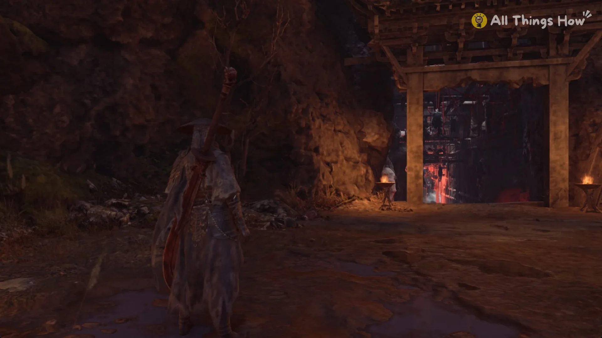 The wooden gate at the corner of Yuzan's arena, Phantom Blade Zero