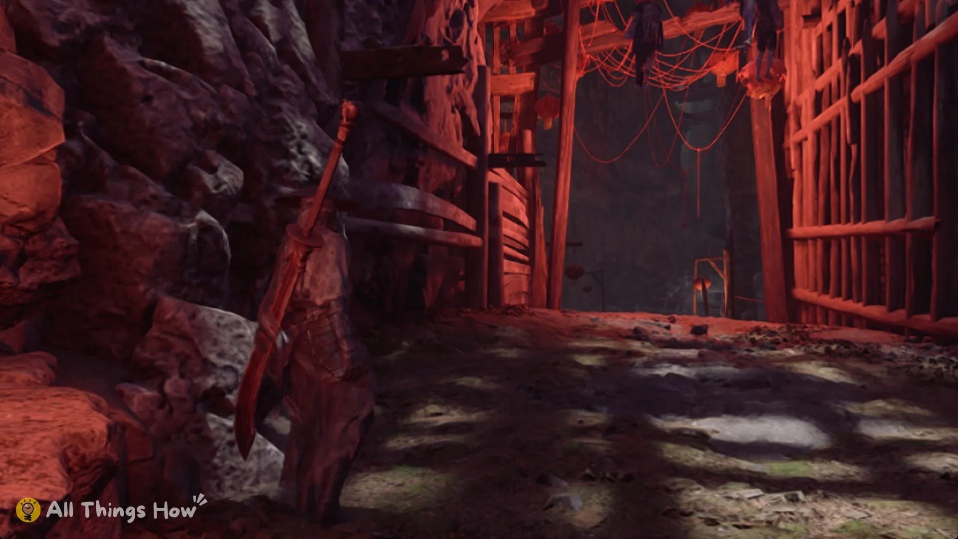 A red-thread puppet gallery on the path down, Phantom Blade Zero