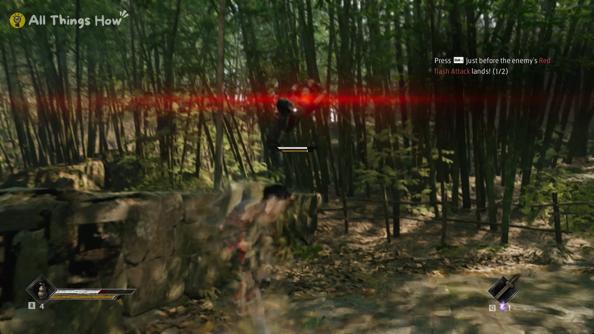 Phantom Blade Zero Red-flash attack streak during the Perfect Dodge task