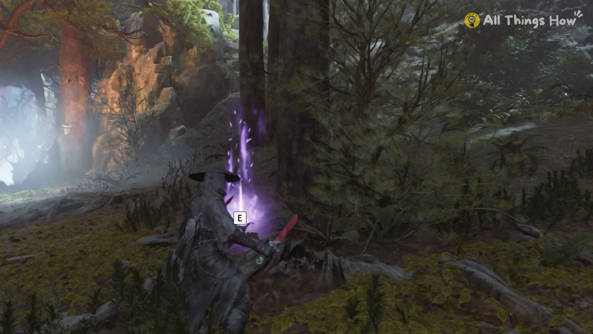 E prompt at the Refined Indigo Crystal glint in Mirrorwood Depths, Phantom Blade Zero