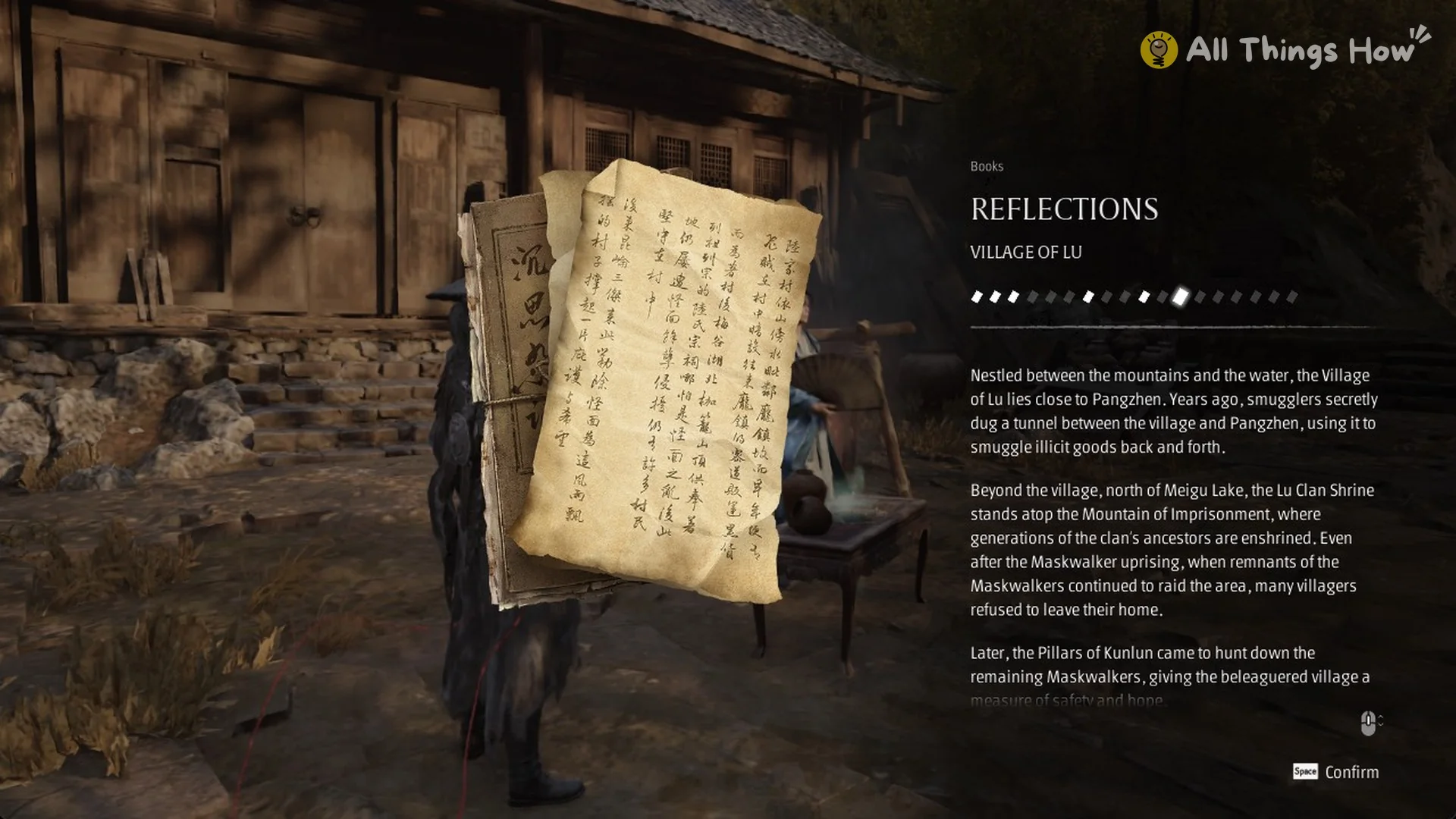 The book Reflections from Lan Shaodi's table, filed under Books for the Village of Lu, Phantom Blade Zero
