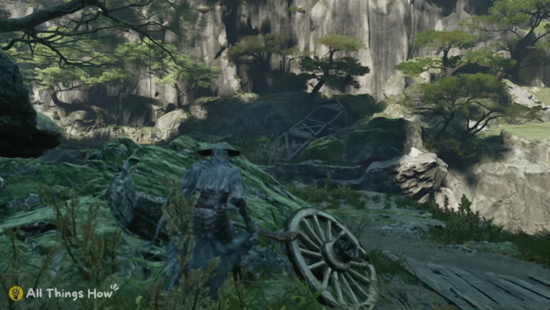 Soul on a wooden plank path above Rustblade Pavilion in Phantom Blade Zero