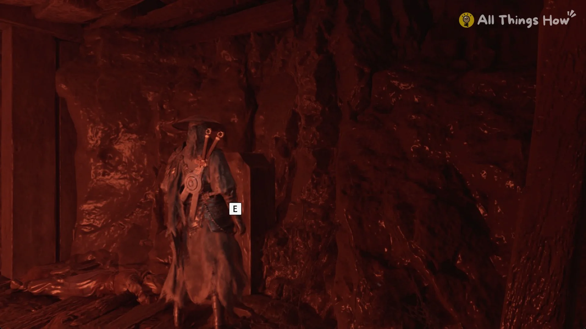 Soul at the stone socket post with the E prompt at the end of the cellar pit in Phantom Blade Zero