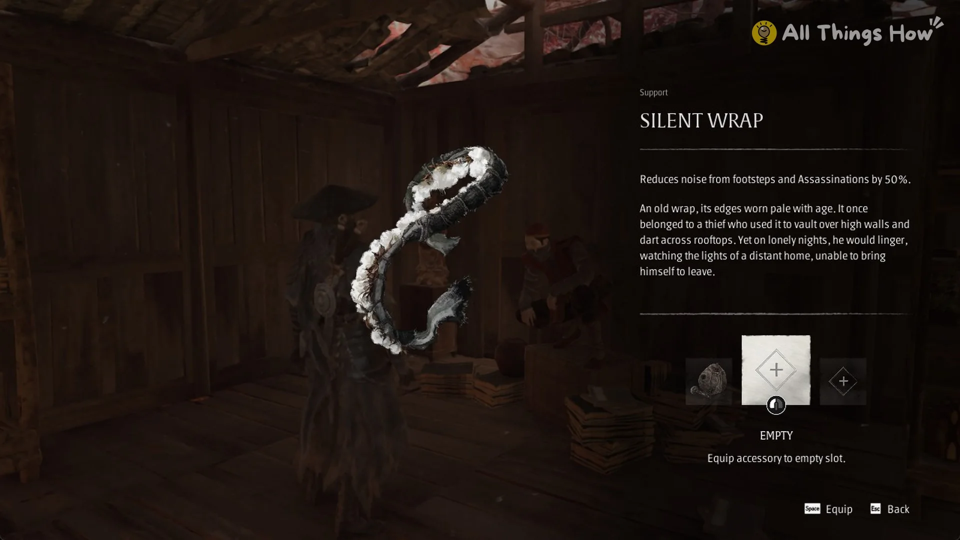 Silent Wrap accessory reward card from the Gentle Thief in Phantom Blade Zero