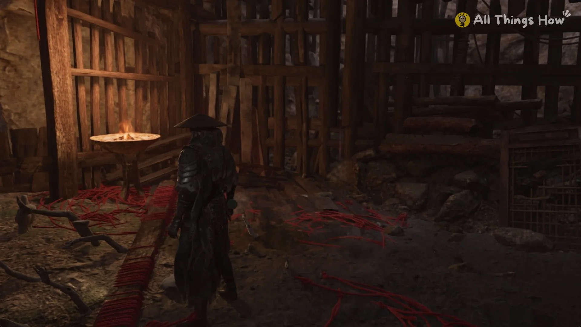 The mine passage past the end of the plank fence, Phantom Blade Zero