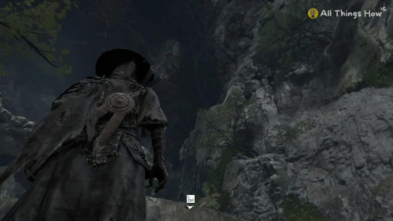 L Ctrl grapple prompt on an anchor point above Soul in Phantom Blade Zero