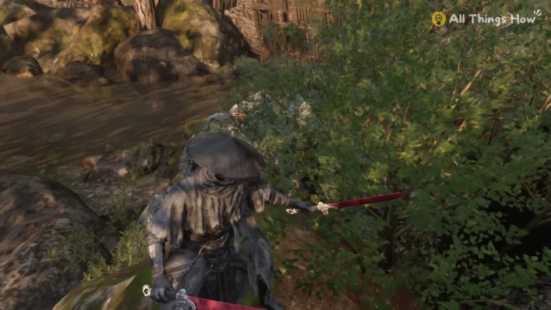 Soul by a stone wall at the edge of a forest stream, Phantom Blade Zero