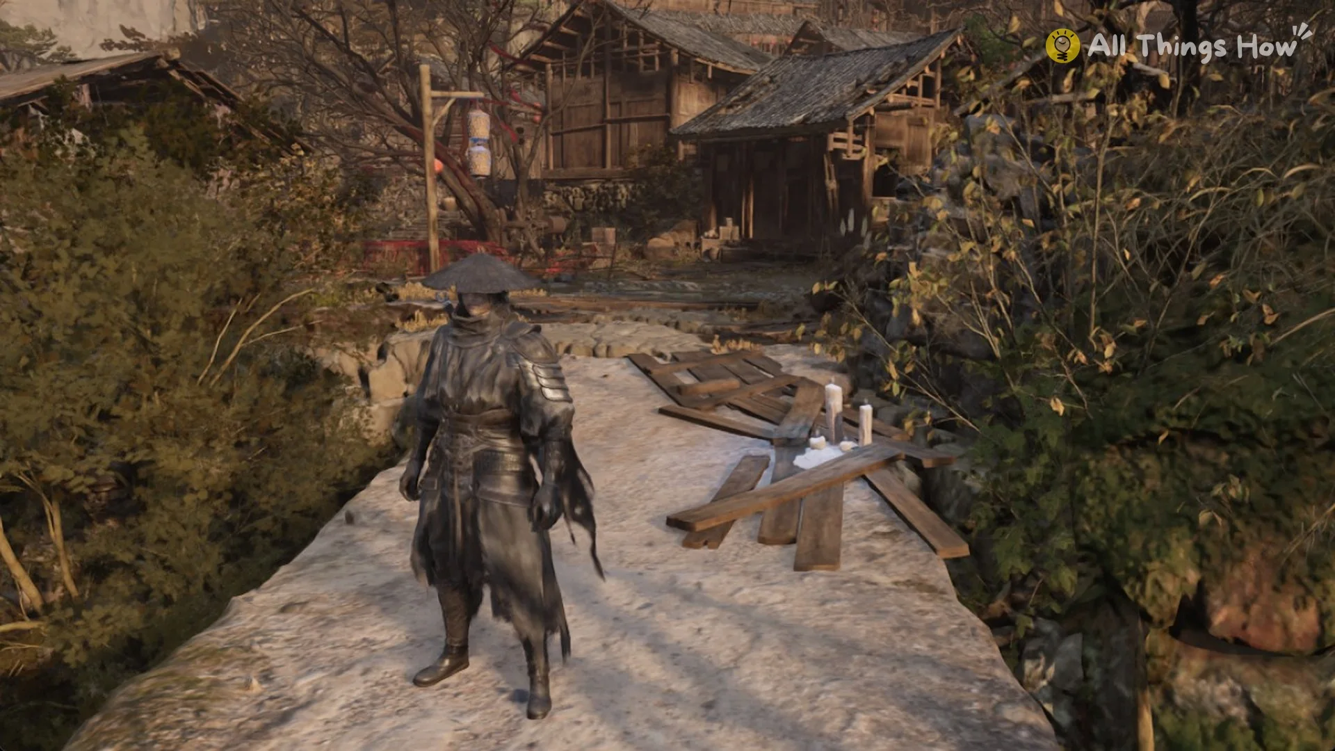 The far end of the stone bridge with scattered planks, Phantom Blade Zero