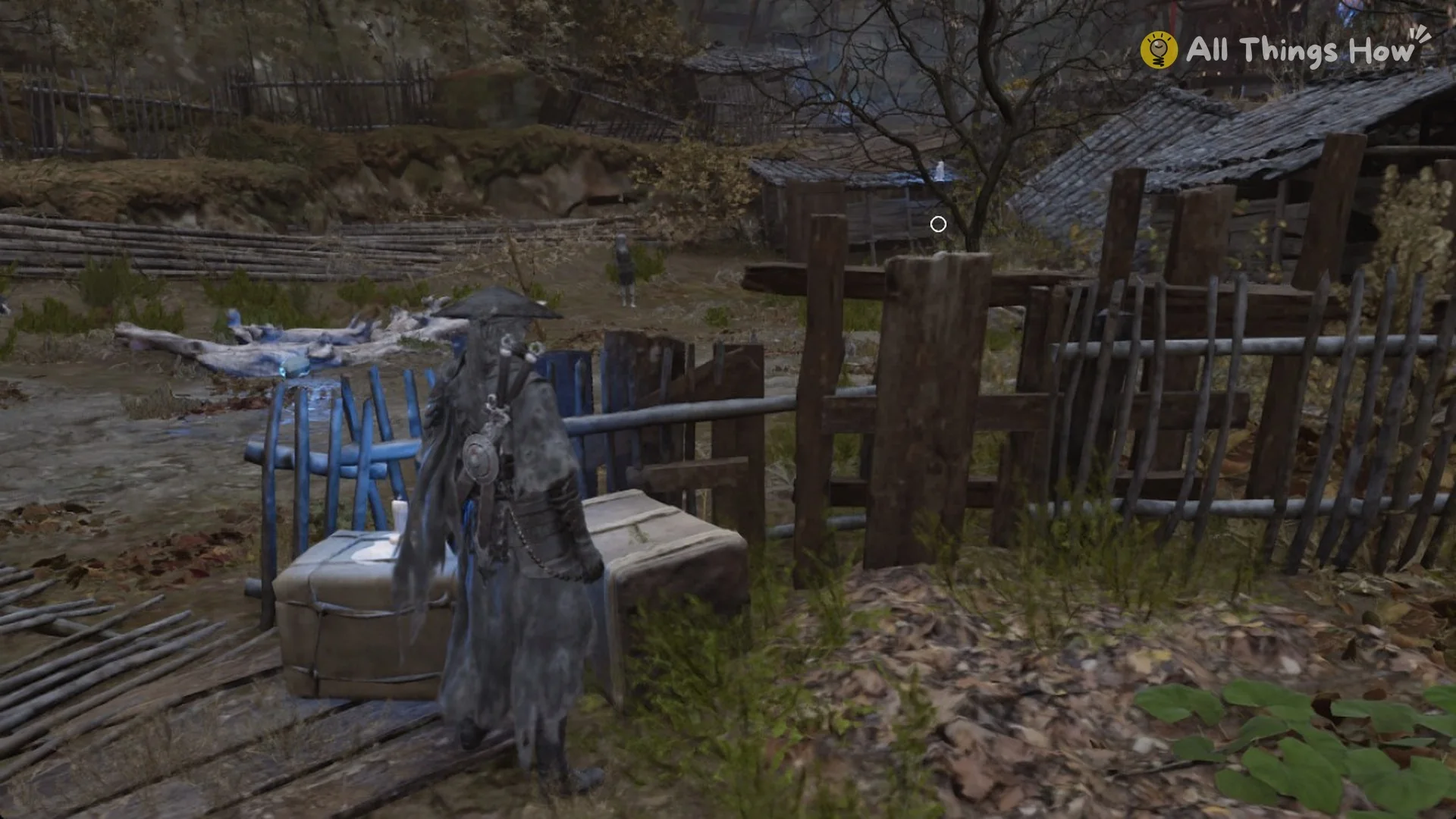 The fenced field on the way to the Temple of Blue Fireflies, Phantom Blade Zero