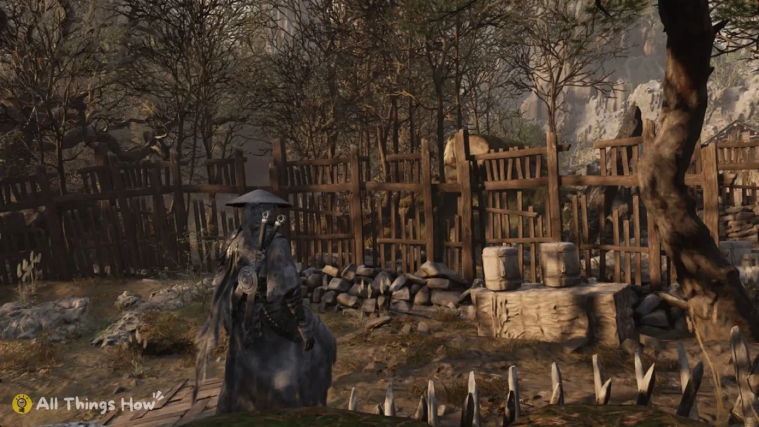 Soul in a village yard by a wooden fence, Phantom Blade Zero