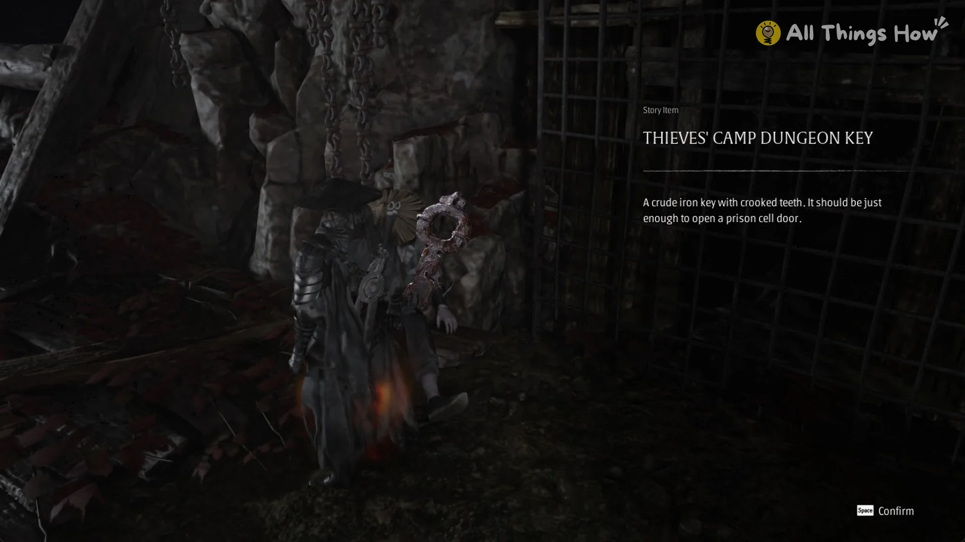 Thieves' Camp Dungeon Key story item card in Phantom Blade Zero
