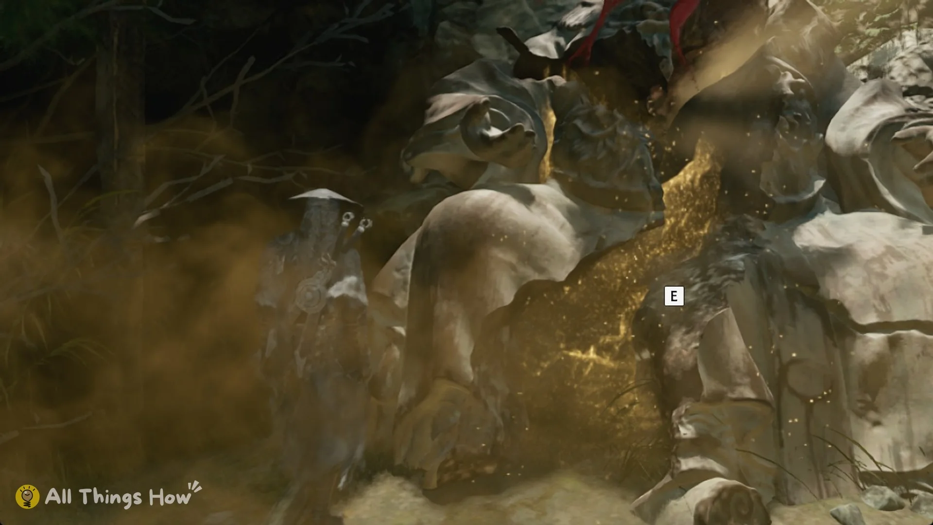 Soul at the glowing statue pile of the Rift with the E prompt beside The Lady's Rift bell in Phantom Blade Zero