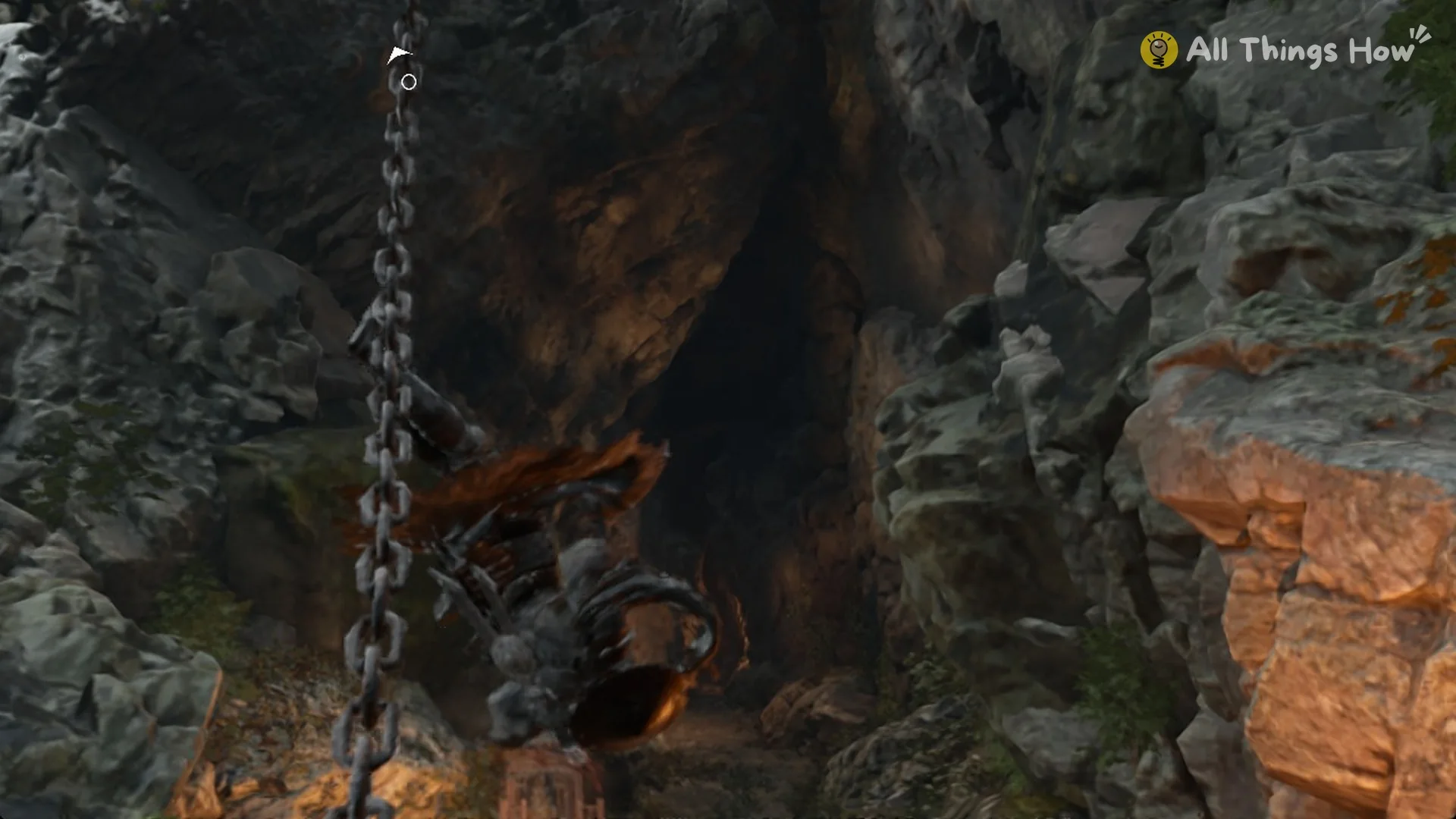 Soul swinging across on the hanging chain in Phantom Blade Zero