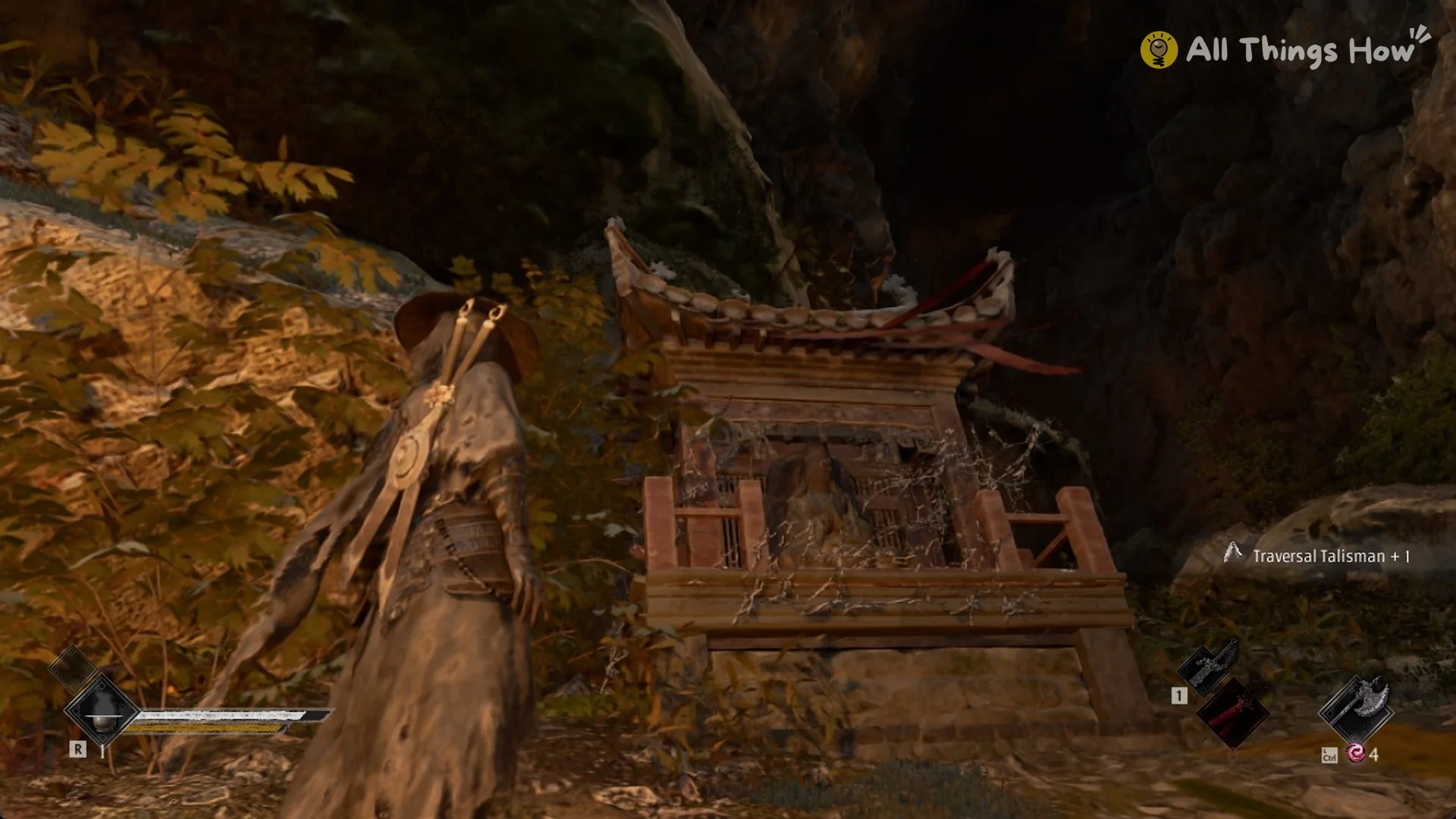 Traversal Talisman +1 notice at the shrine in Phantom Blade Zero