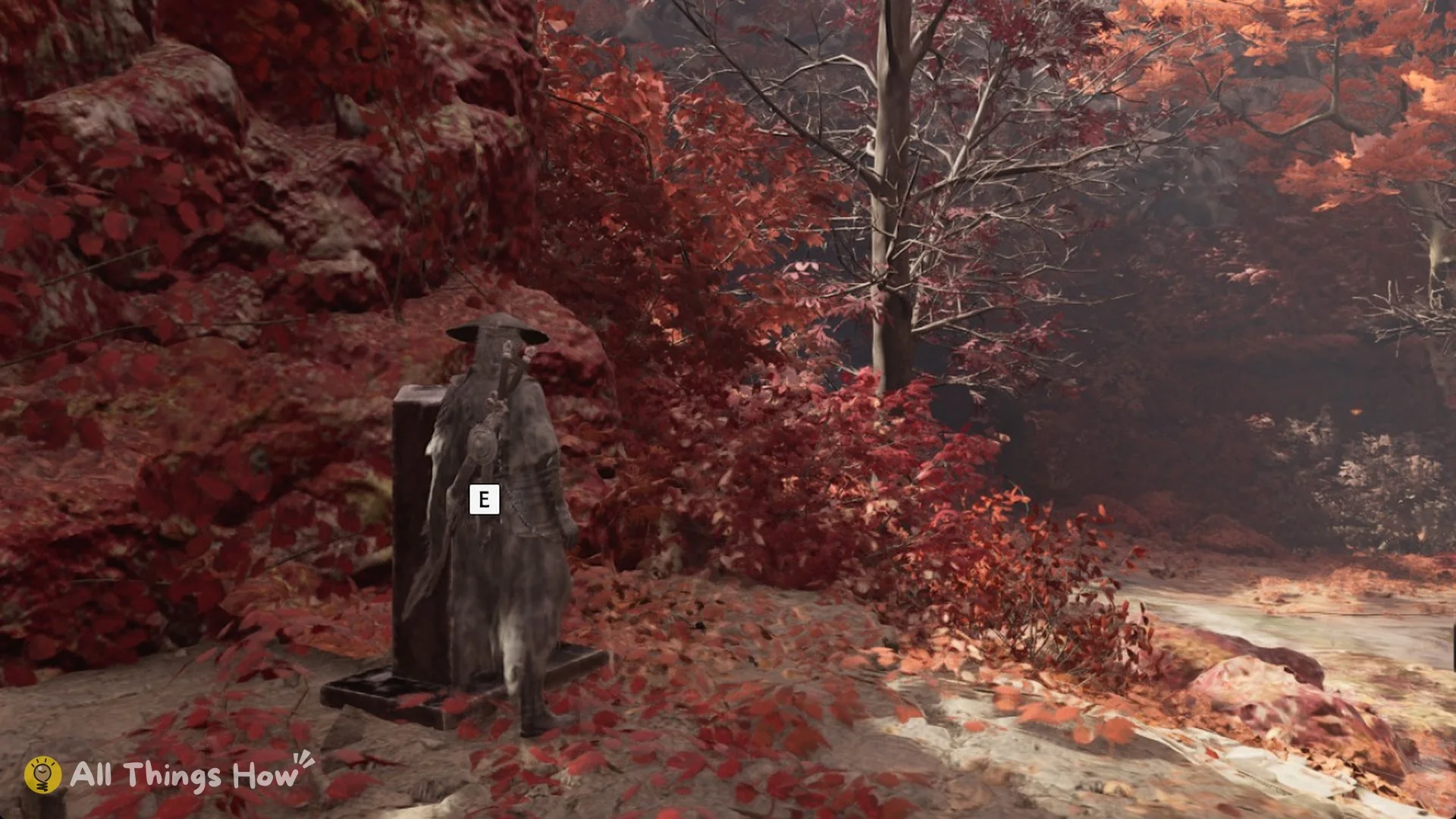 Stone crank post with an E prompt on the ledge north of Outlaw Trap in Phantom Blade Zero