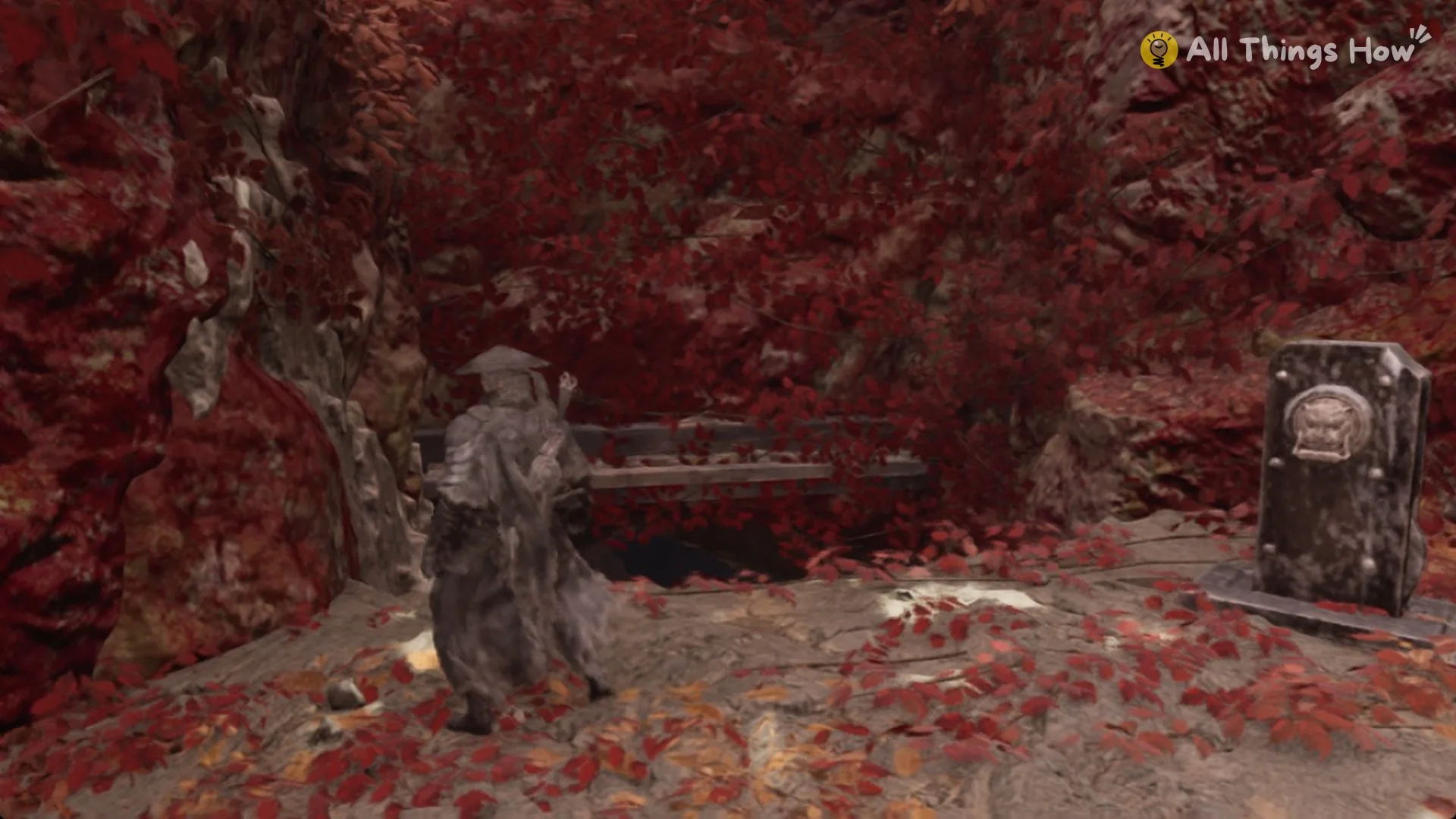 Wooden grate open over a dark shaft beside the crank post in Phantom Blade Zero
