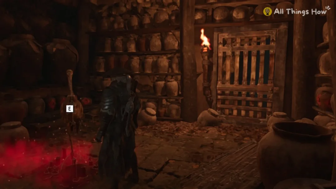 Soul among wine jars in a torch-lit storeroom, Phantom Blade Zero