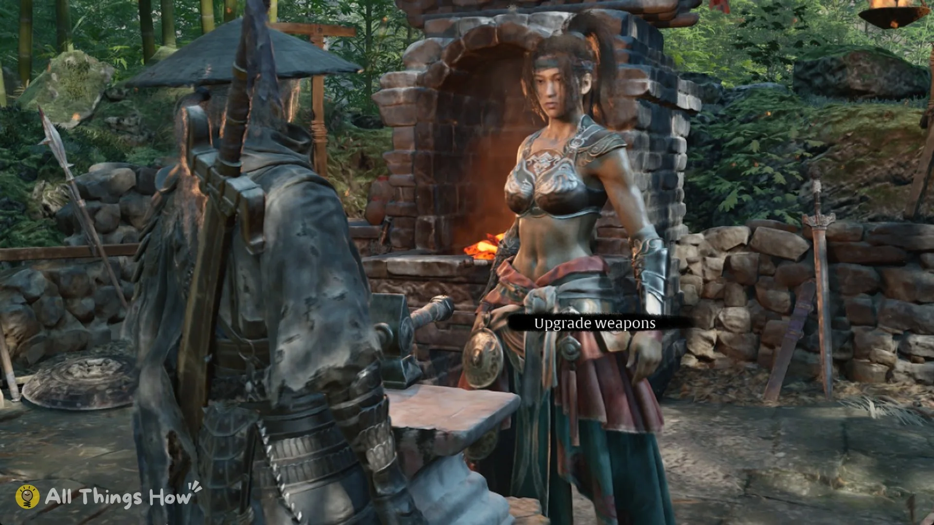 The Upgrade weapons option when talking to the Forge in Phantom Blade Zero