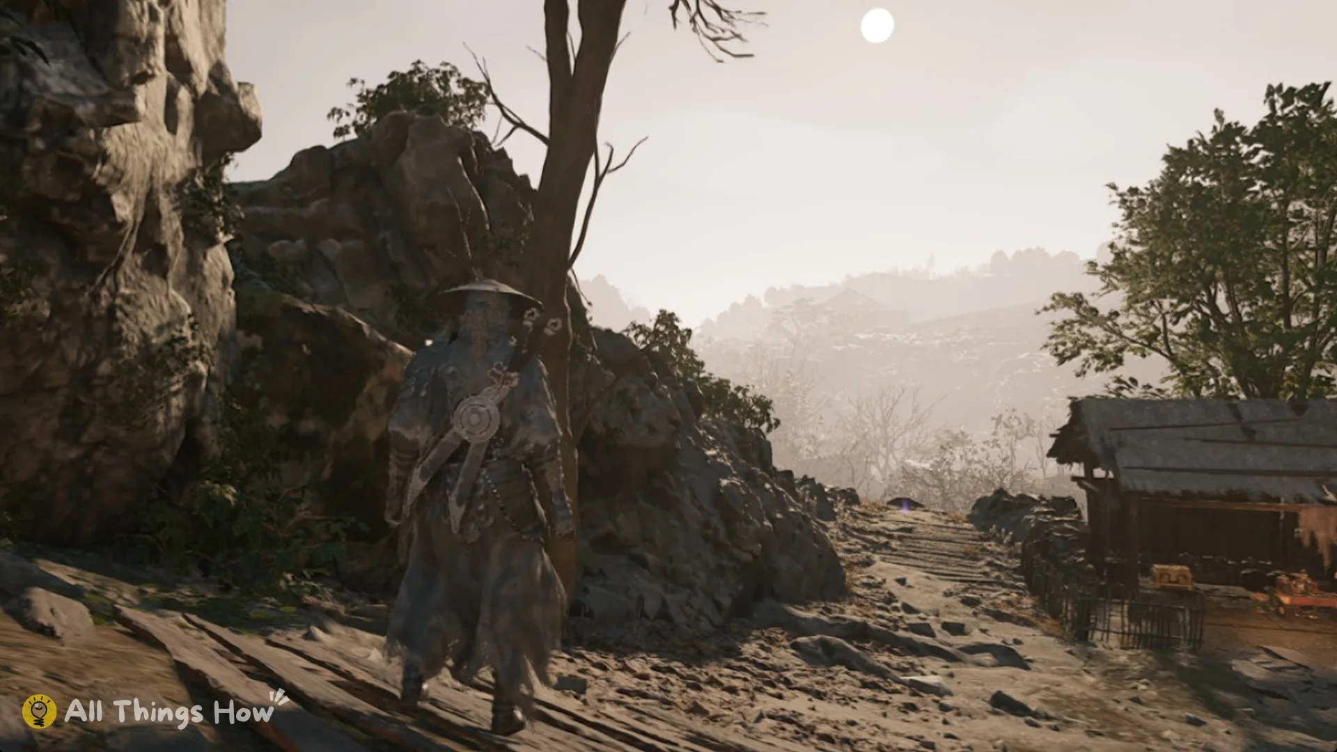 Soul arriving by the first huts of the Village of Lu, Phantom Blade Zero