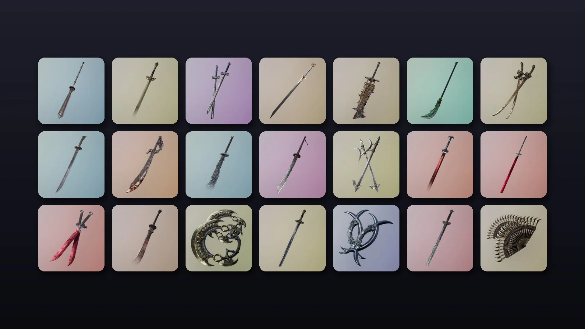 Phantom Blade Zero weapon icons