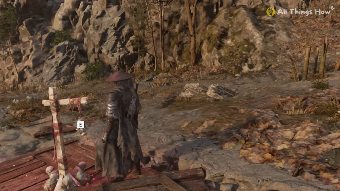 Soul on a wooden platform beside a red-cloth cross, Phantom Blade Zero