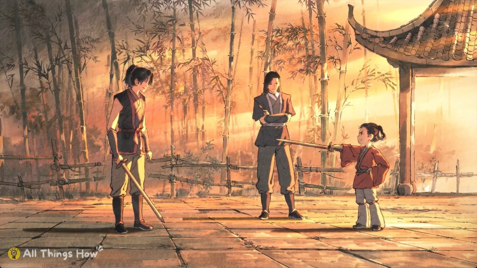 Soul, Zuo Shang and Mu Xiaokui at a sparring ground in the memory, Phantom Blade Zero