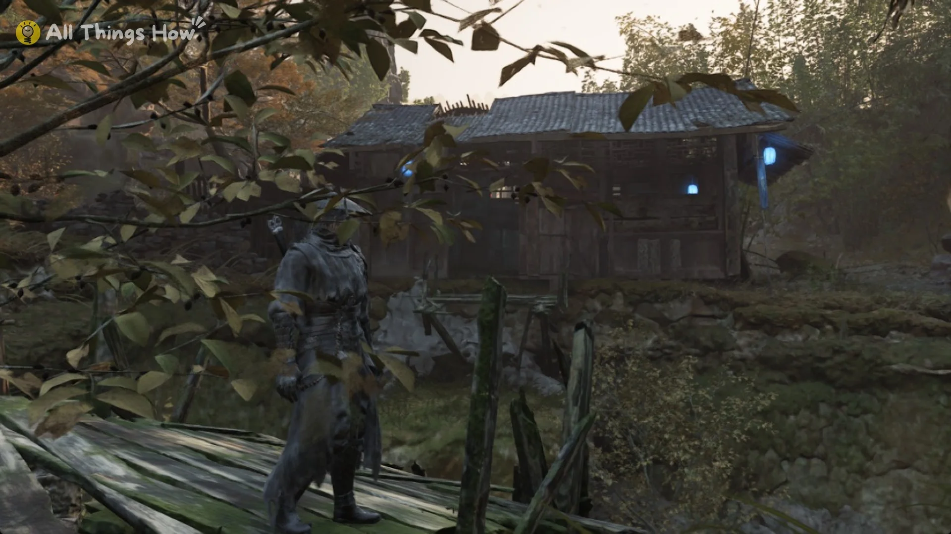 Soul on the plank walkway above the Vessel pit in the Village of Lu, Phantom Blade Zero