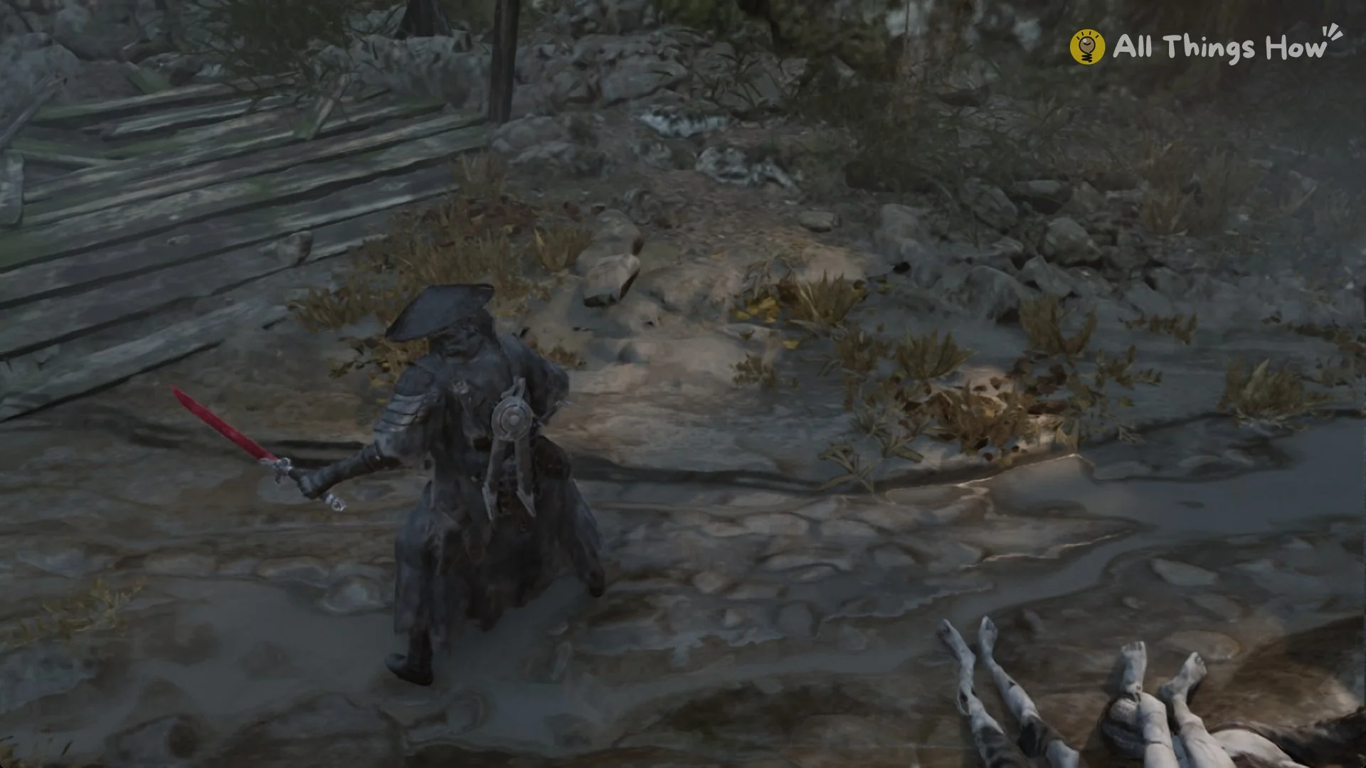 Soul in the pit below the plank walkway after fighting the Vessel pair, Phantom Blade Zero