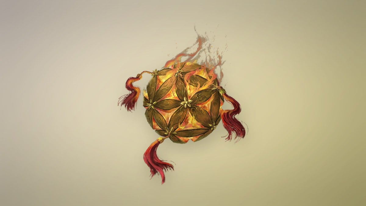 Auspicious Lion Fireball accessory artwork, Phantom Blade Zero