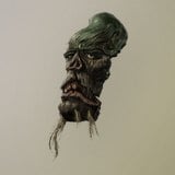 Nuo Mask Fragment: Sorrow