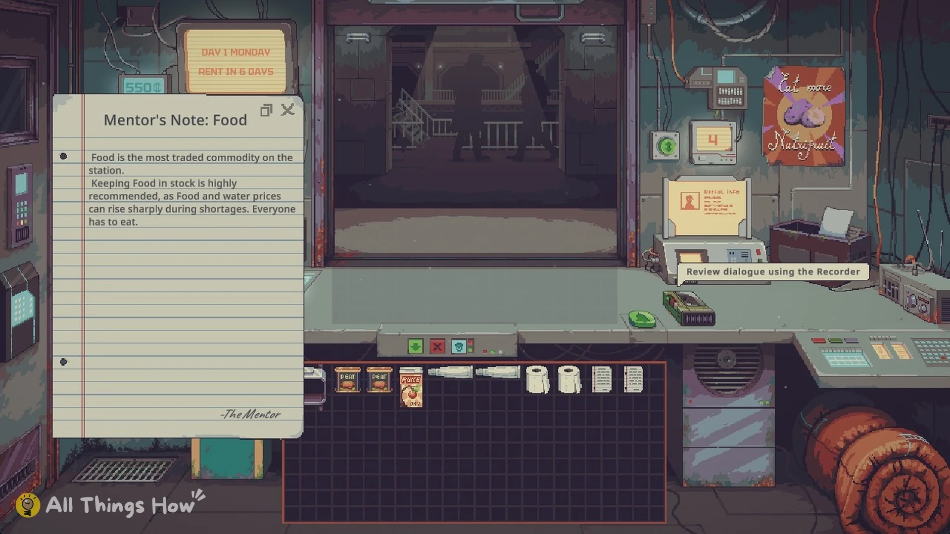 Mentor's Note: Food saying Food is the most traded commodity on the station