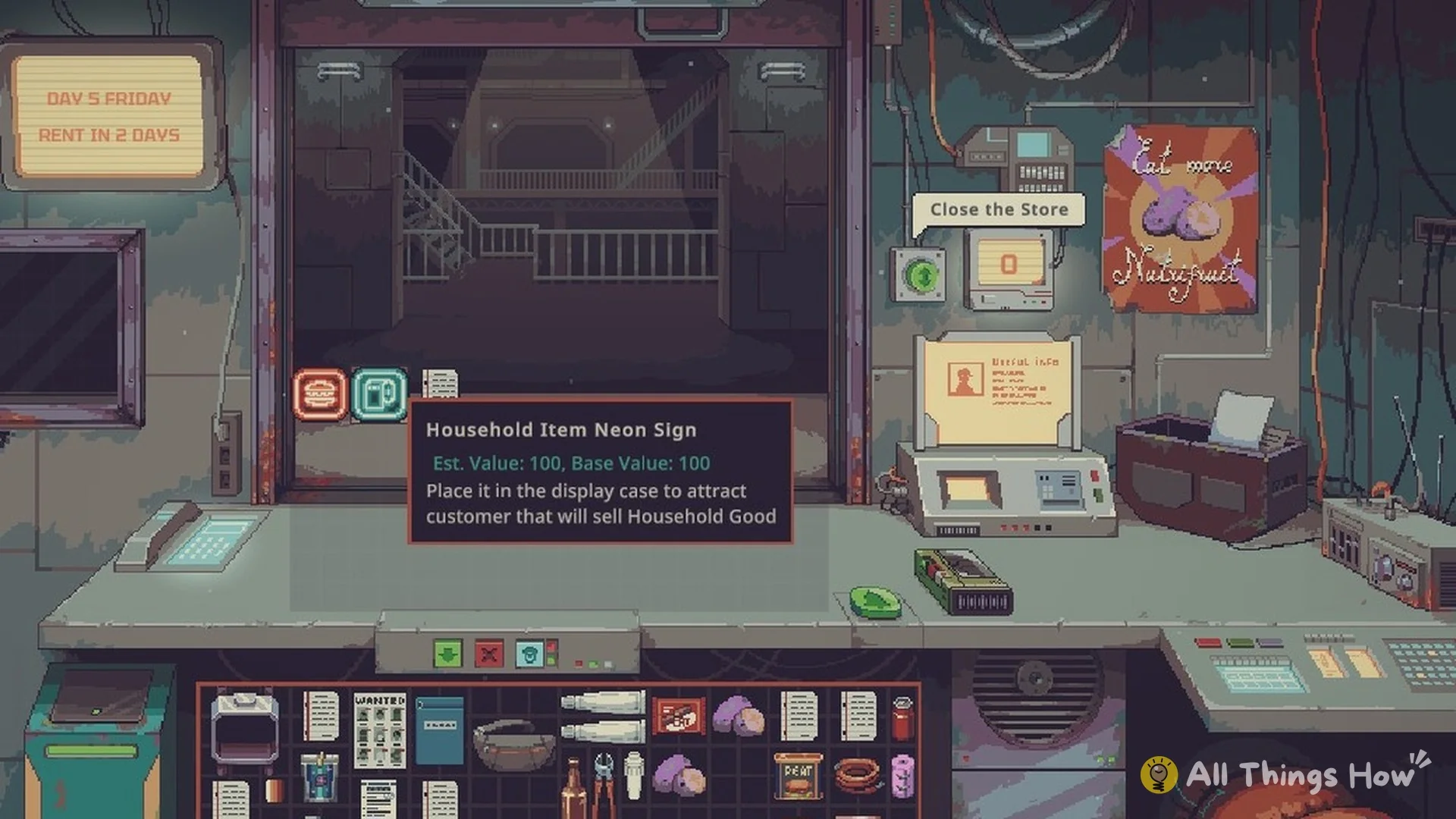 Household Item Neon Sign tooltip
