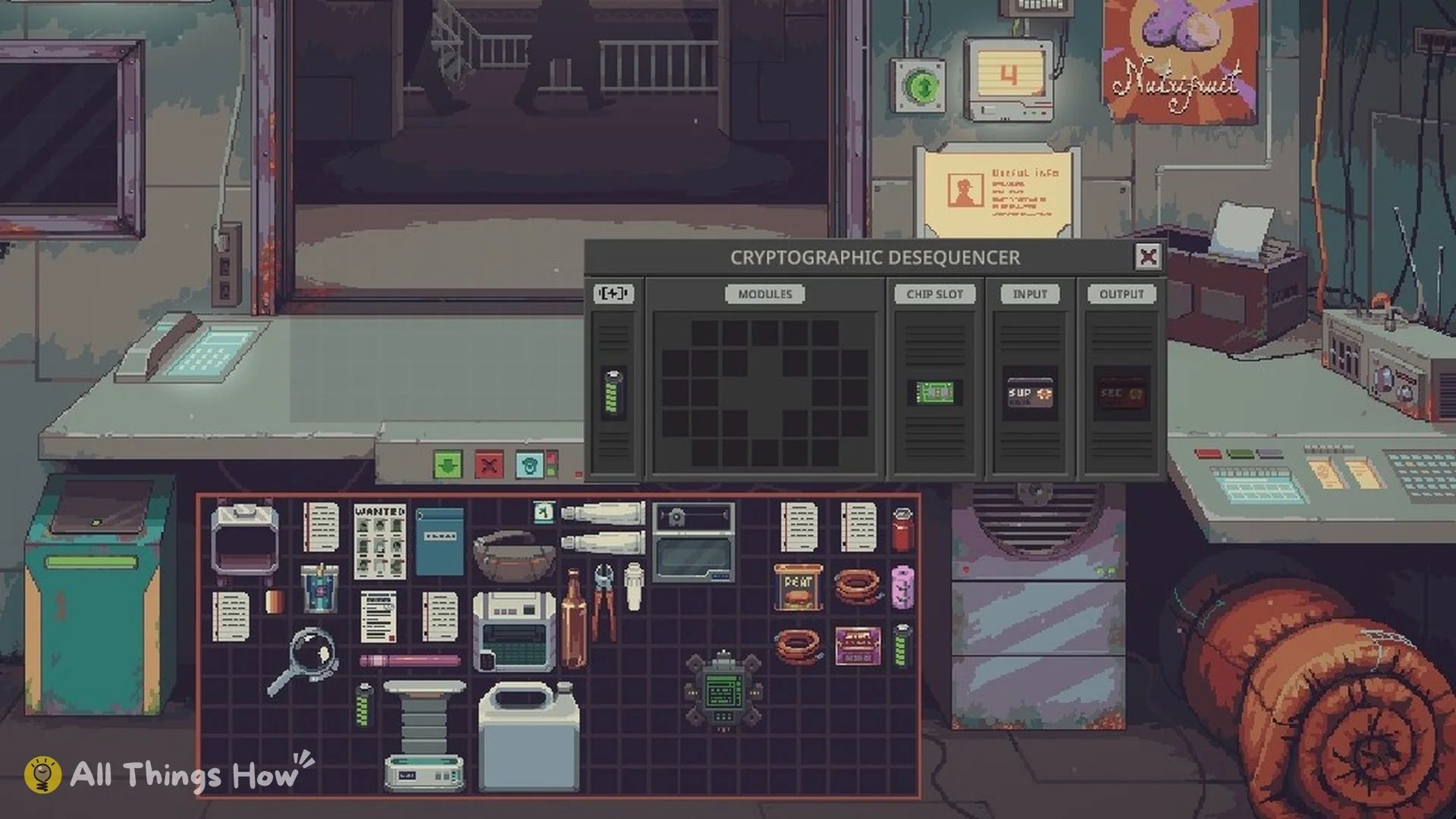 Cryptographic Desequencer with a chip, a keycard and an Energy Cell
