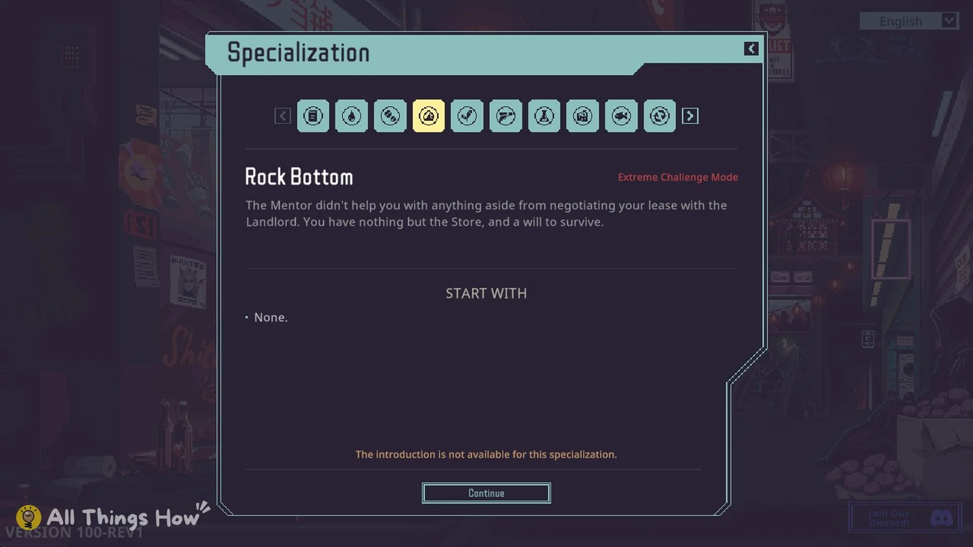 Rock Bottom specialization, Extreme Challenge Mode