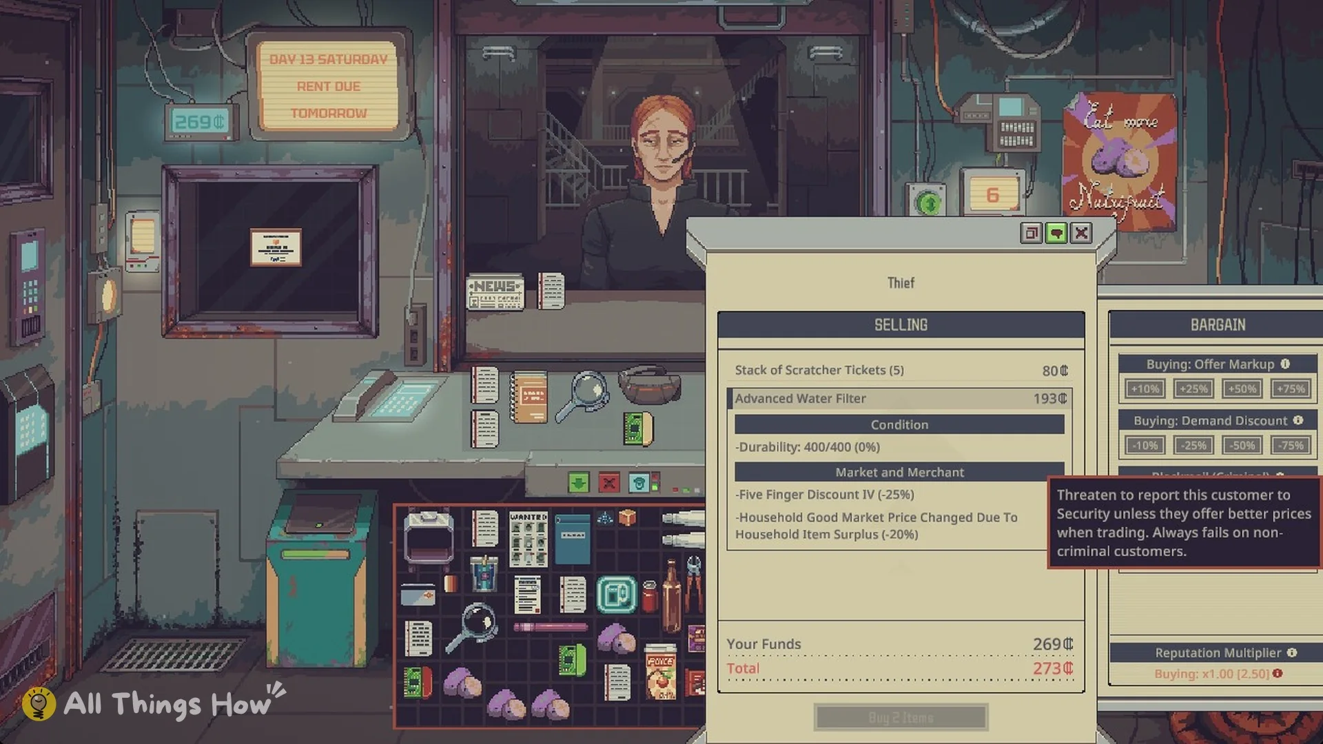 Blackmail (Criminal) tooltip: always fails on non-criminal customers