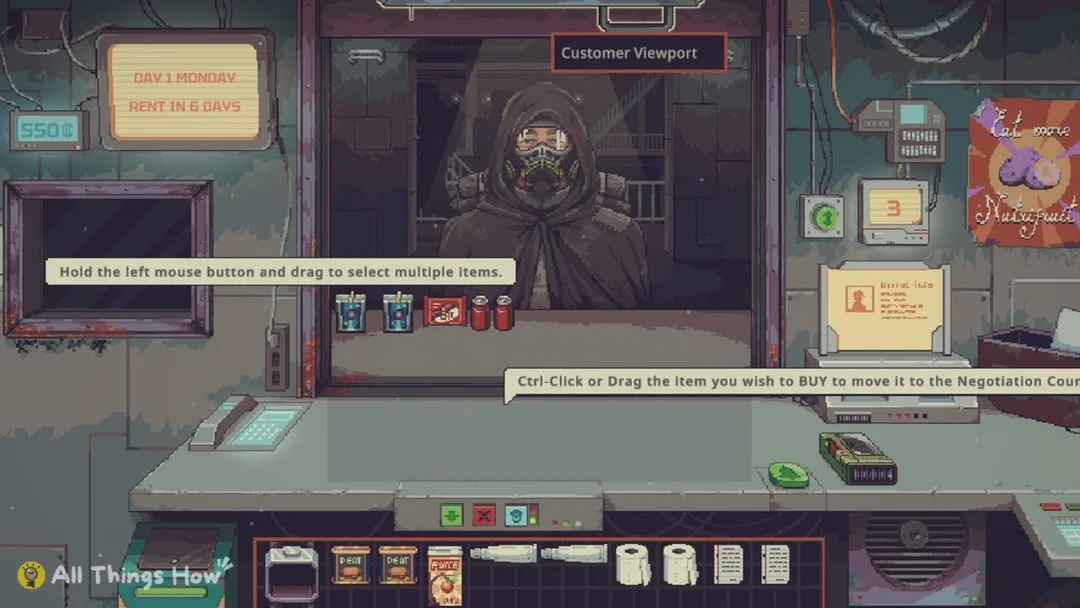 A Scavenger at the store window on Day 1 in Probably Stolen